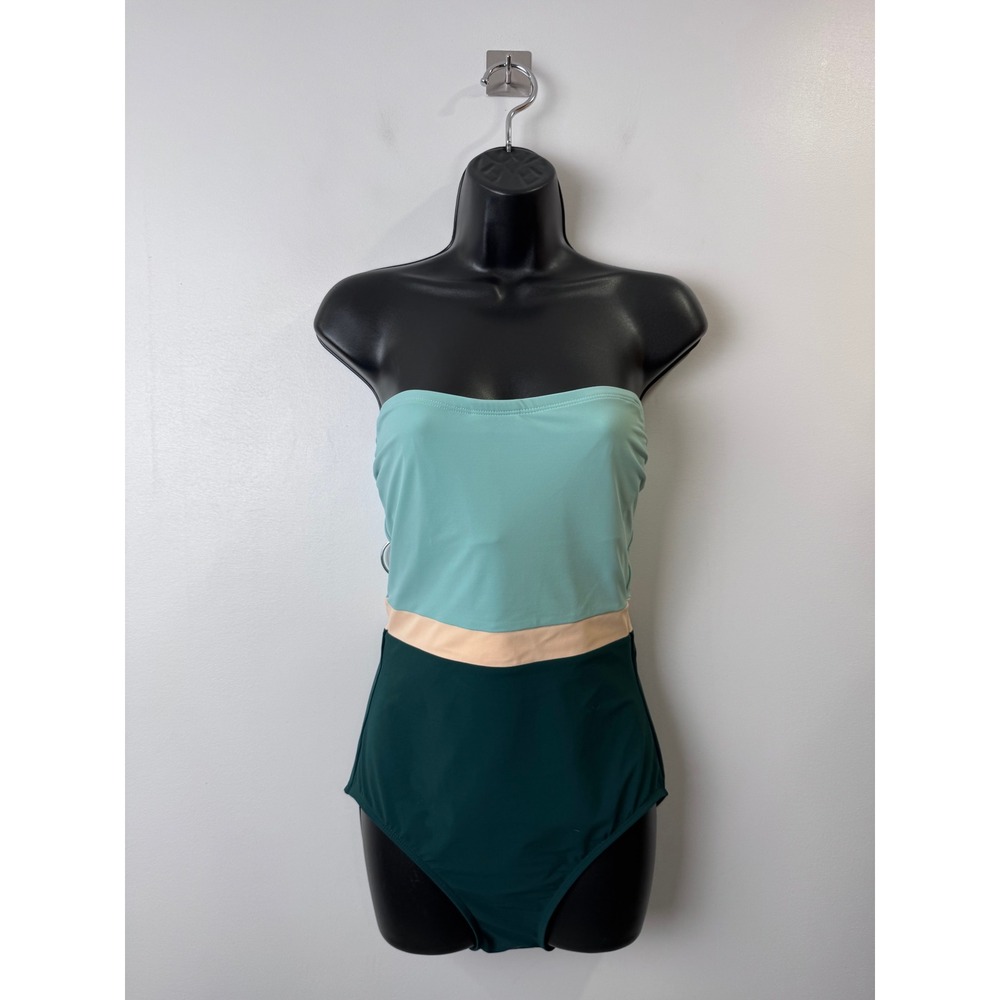 NWT Flagpole Women Multicolor One Piece Rita Bandeau Swimsuit Size Medium